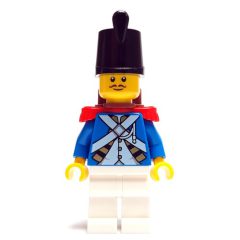 Minifigurka LEGO Soldier (Bluecoat) - Backpack, Red Epaulette, Black Moustache