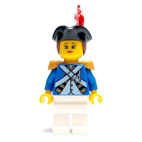 Minifigurka LEGO Soldier (Bluecoat) - Captain, Female, Reddish Brow Hair