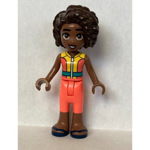 Minifigurka LEGO Aliya - Yellow and Coral Wetsuit