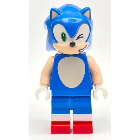 Minifigurka LEGO Sonic the Hedgehog, Light Nougat Face, Green Eyes, Winking
