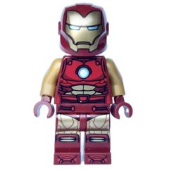 Minifigurka LEGO Iron Man, Pearl Gold Arms, Round Arc Reactor, Full Helmet