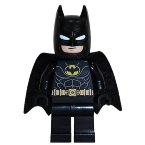 Minifigurka LEGO Batman, Black Suit, Black Cape and Cowl, Yellow Batman Logo, White Eyes (37157 Cape)
