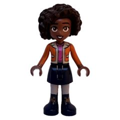 Minifigurka LEGO Aliya - Orange Coat, Dark Blue Skirt