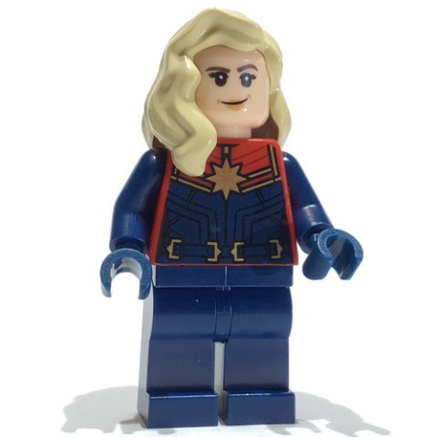 Minifigurka LEGO Captain Marvel, Mid-length Tan Hair