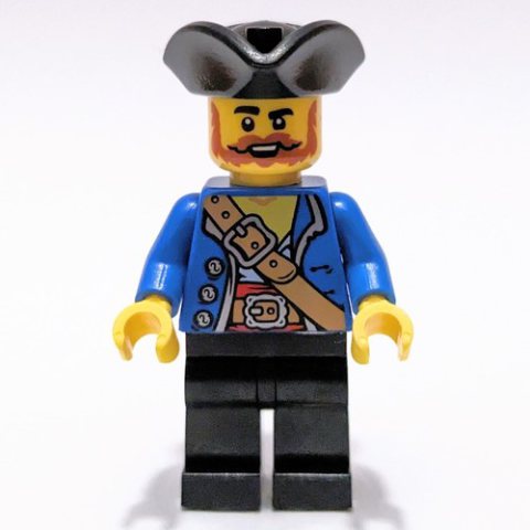 Minifigurka LEGO Pirate - Blue Jacket, Black Legs, Black Tricorne