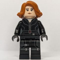 Minifigurka LEGO Black Widow, Black Jumpsuit, Printed Legs (20877 Hair)