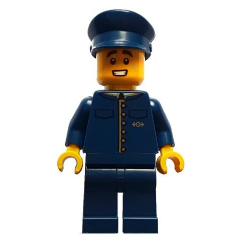 Minifigurka LEGO Porter, Dark Blue Uniform