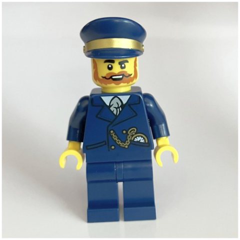 Minifigurka LEGO Conductor, Dark Blue Uniform