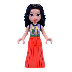 Minifigurka LEGO Emma - Adult, White Top, Coral Dress