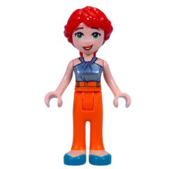 Minifigurka LEGO Mia - Adult, Metal Blue Top, Orange Pants