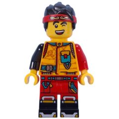 Minifigurka LEGO Monkie Kid, Bright Light Orange Jacket, Winking