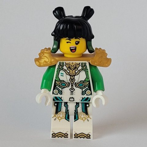 Minifigurka LEGO Mei, White Armor, Pearl Gold Should Guard