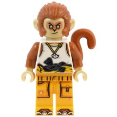 Minifigurka LEGO Monkey King, White Tunic, Bright Light Orange Legs