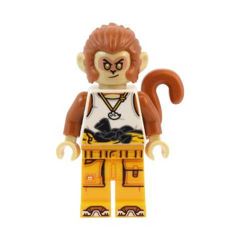 Minifigurka LEGO Monkey King, White Tunic, Bright Light Orange Legs