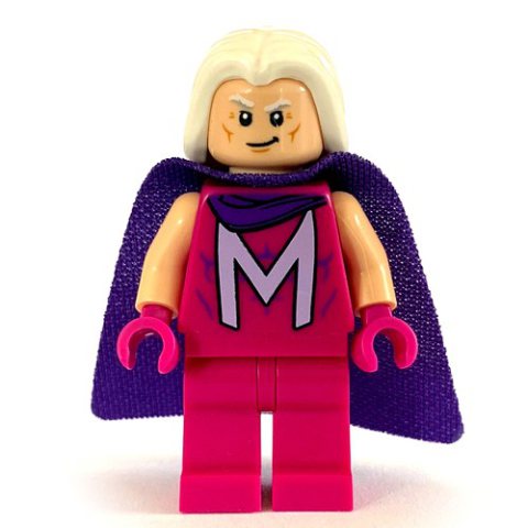 Minifigurka LEGO Magneto, Magenta Outfit