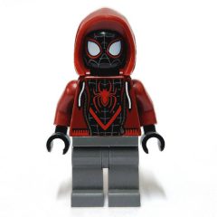 Minifigurka LEGO Spider-Man (Miles Morales), Dark Red Hoodie