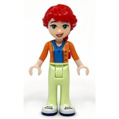 Minifigurka LEGO Mia - Adult, Orange Top, Yellowish Green Pants