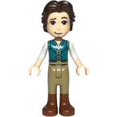 Minifigurka LEGO Flynn Rider - Dark Turquoise Vest, Thin Leg Hinge