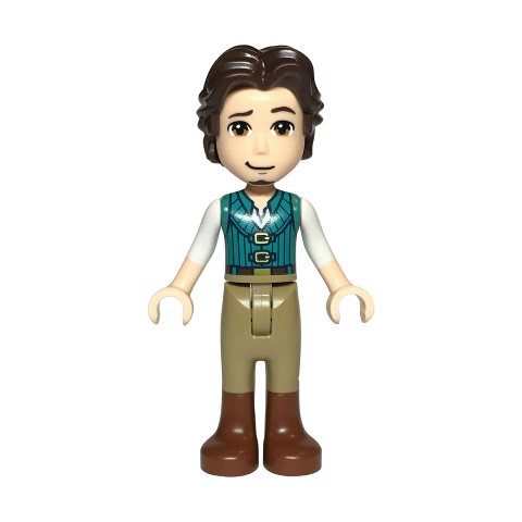 Minifigurka LEGO Flynn Rider - Dark Turquoise Vest, Thin Leg Hinge