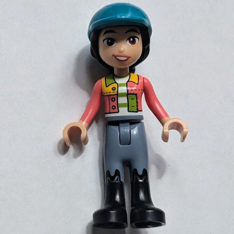 Minifigurka LEGO Liann - Lime and Coral Shirt, Sand Blue Pants with Black Boots