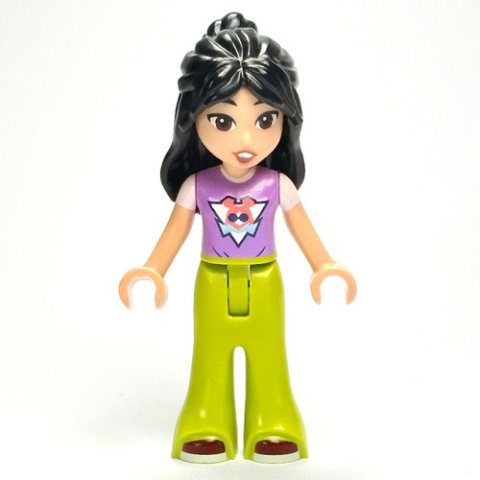 Minifigurka LEGO Liann - Medium Lavender Top, Lime Pants, Shocked