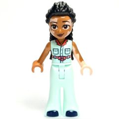 Minifigurka LEGO Jordin - White Shirt, Light Aqua Pants
