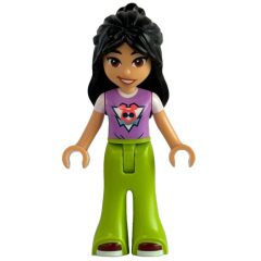 Minifigurka LEGO Liann - Medium Lavender Top, Lime Pants, Smile