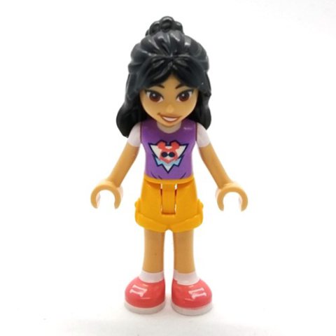 Minifigurka LEGO Liann - Medium Lavender Top, Bright Ligt Orange Shorts