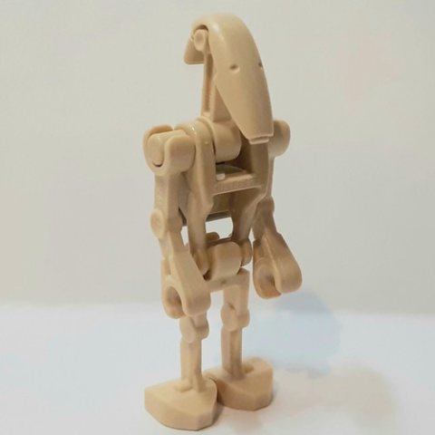 Minifigurka LEGO Battle Droid, Two Bent Arms, Light Bluish Grey Clip