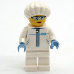Minifigurka LEGO Forensic Detective, White LAb Suit, White Cap