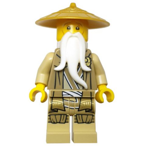 Minifigurka LEGO Master Wu, Dark Tan Robe