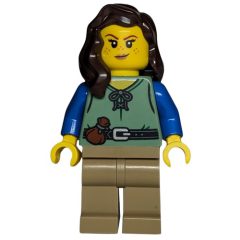 Minifigurka LEGO Shieldsmith, Sand Green Torso, Dark Tan Legs