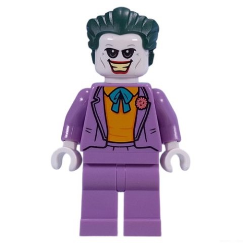 Minifigurka LEGO The Joker, Medium Lavender Suit, Dark Green Hair