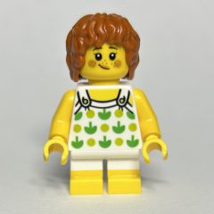 Minifigurka LEGO Kid, White Torso, White Legs with Yellow Feet, Dark Orange Hair