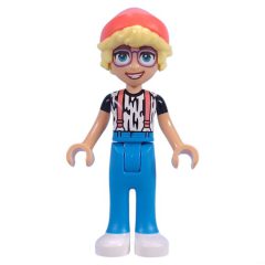Minifigurka LEGO Olly - White Shirt, Dark Azure Legs, Coral Beany