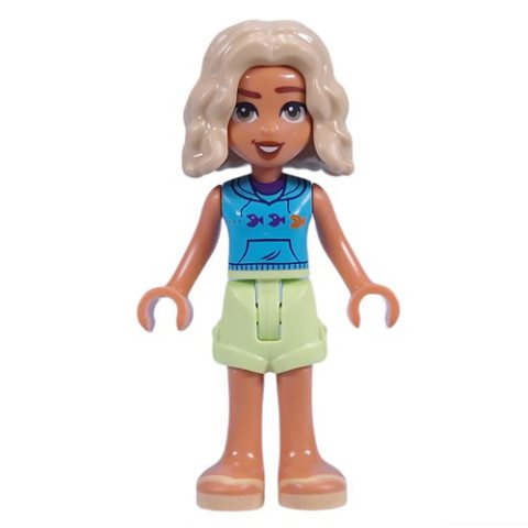 Minifigurka LEGO Nova - Dark Azure Top, Yellowish Green Shorts
