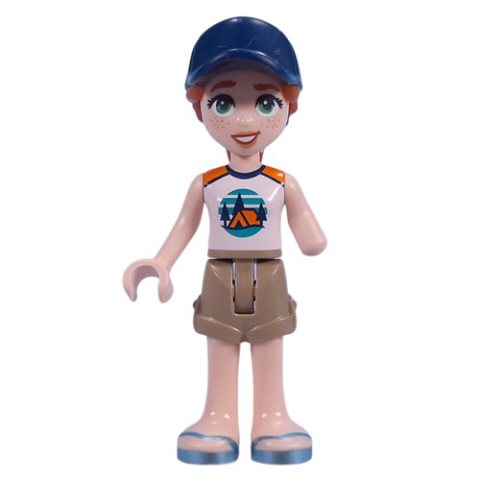 Minifigurka LEGO Autumn - Adventure Camp, Dark Tan Shorts, Dark Blue Cap