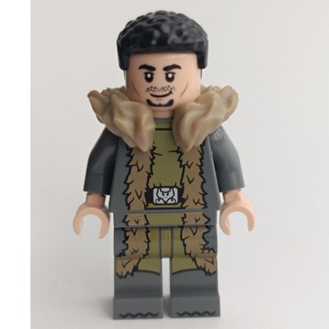 Minifigurka LEGO Viktor Krum, Dark Bluish Gray Outfit, Hair