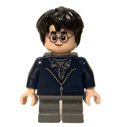 Minifigurka LEGO Harry Potter, Dark Blue Jacket with Zipper, Short Legs
