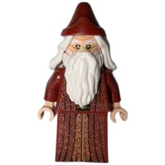 Minifigurka LEGO Albus Dumbledore, Dark Red Robe with Skirt, Plain Hat