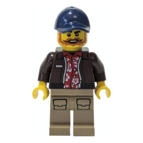Minifigurka LEGO Captain Nautilus, Dark Brown Jacket, Dark Tan Legs, Dark Blue Cap