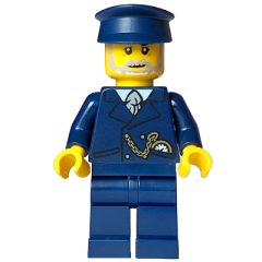 Minifigurka LEGO Tourist, Dark Blue Suit, Hat