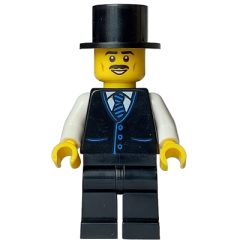 Minifigurka LEGO Tourist, Black Suit, Hat
