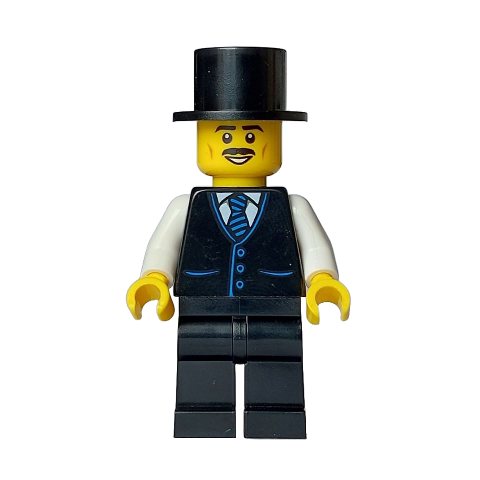 Minifigurka LEGO Tourist, Black Suit, Hat