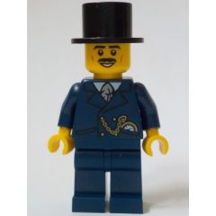 Minifigurka LEGO General Store Customer, Dark Blue Suit, Black Top Hat