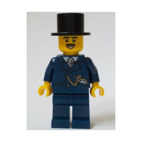 Minifigurka LEGO General Store Customer, Dark Blue Suit, Black Top Hat