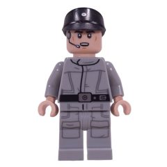 Minifigurka LEGO Imperial Crew, Light Bluish Gray Uniform, Black Cap, Open Mouth