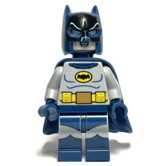 Minifigurka LEGO Batman, Light Bluish Gray Suit, Rubber Dark Blue Cape and Cowl (60's TV Series)