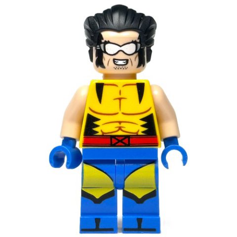 Minifigurka LEGO Wolverine, Hair, Yellow X-Men Suit, Plain Arms