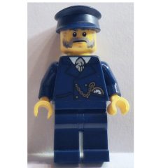 Minifigurka LEGO Conductor, Dark Blue Uniform